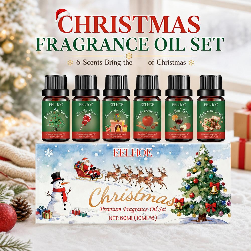 Holiday Candle Set - 6 In 1 Aromatherapy Essential Christmas
