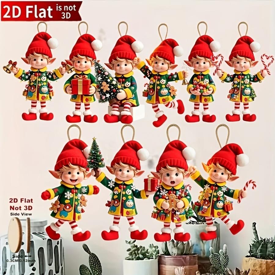 1/5/10/20/50/100pcs 2D Flat, 1 - Christmas Tree Artificial recension och pris