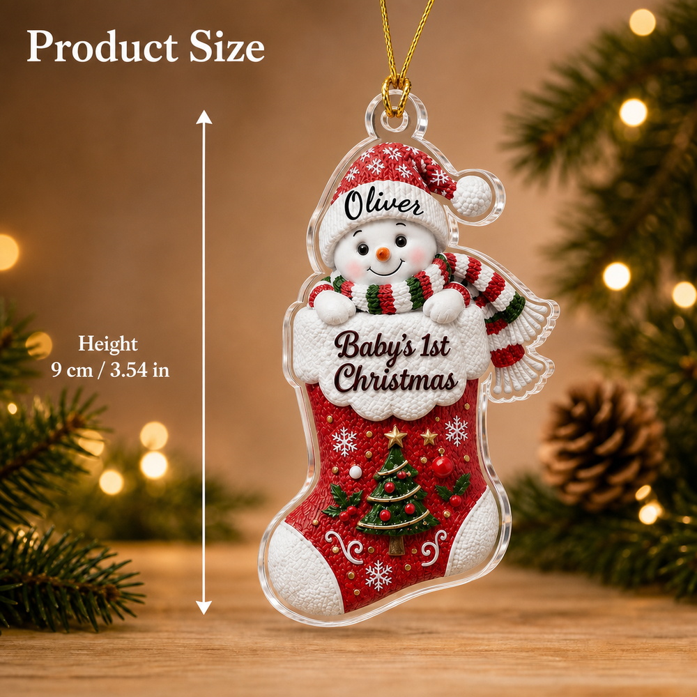 Custom Name Snowman Stocking C - Christmas Stocking Hanging recension och pris