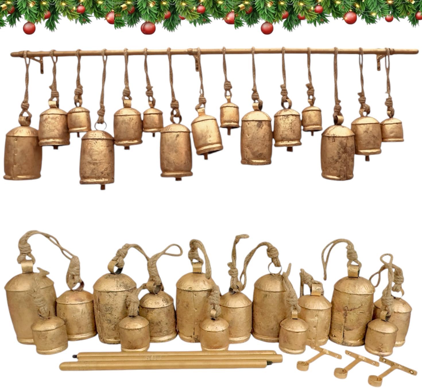 RW Rustic Giant Christmas Bell - Christmas Stocking Hanging recension och pris