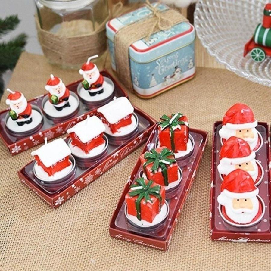 3Pcs Christmas Decorative Cand - Holiday Candle Set recension och pris