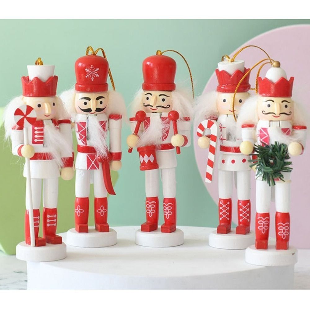 5PCS Merry Christmas Handicraf - Nutcracker Figurine recension och pris