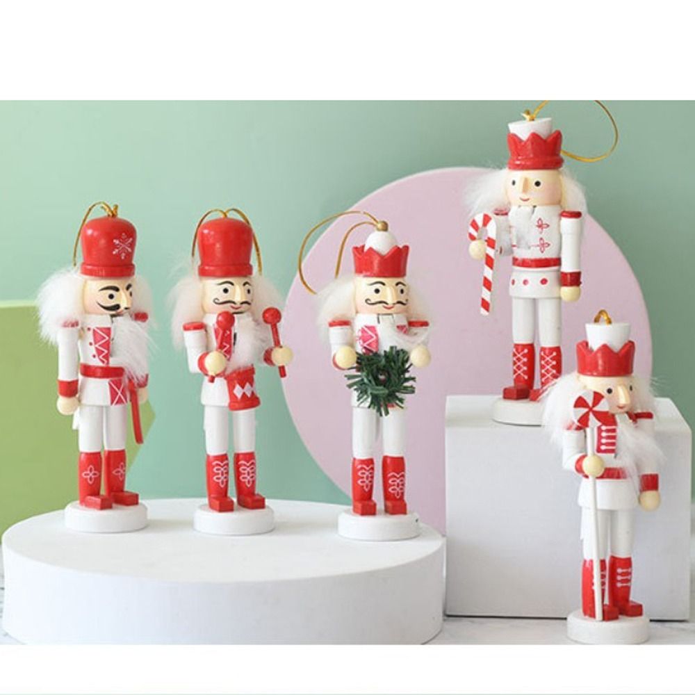 5PCS Merry Christmas Handicraf - Nutcracker Figurine recension och pris