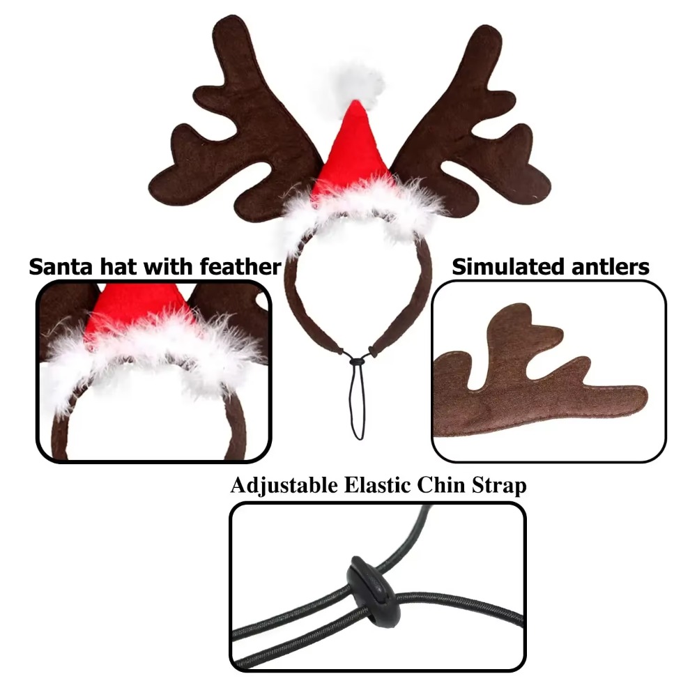 Pet Christmas Reindeer Antler  - Reindeer Antlers Headband recension och pris