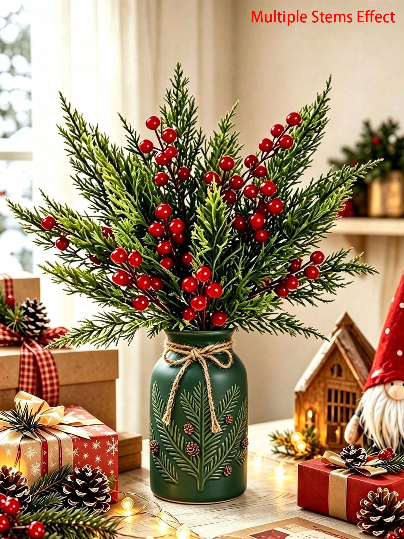 20pcs Artificial Pine Branches - Christmas Tree Artificial recension och pris