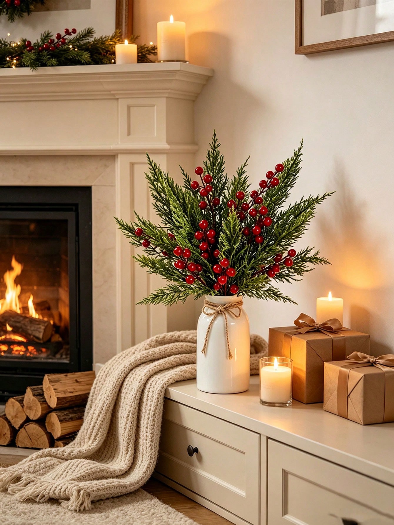 20pcs Artificial Pine Branches - Christmas Tree Artificial recension och pris
